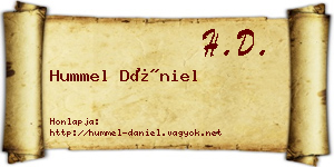 Hummel Dániel névjegykártya